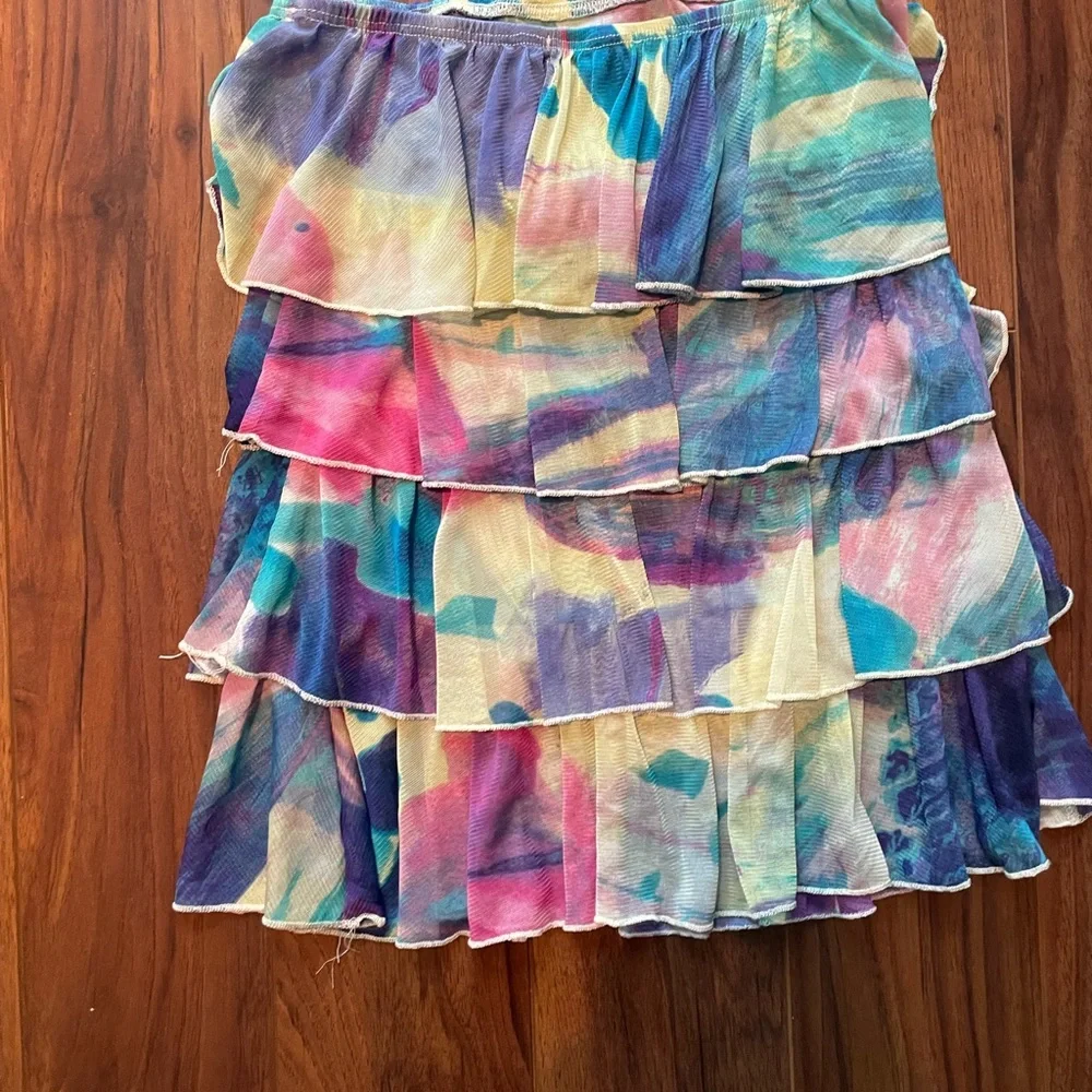 Silence & Noise Ruffled Tiered Strapless Top - Picture 3 of 3